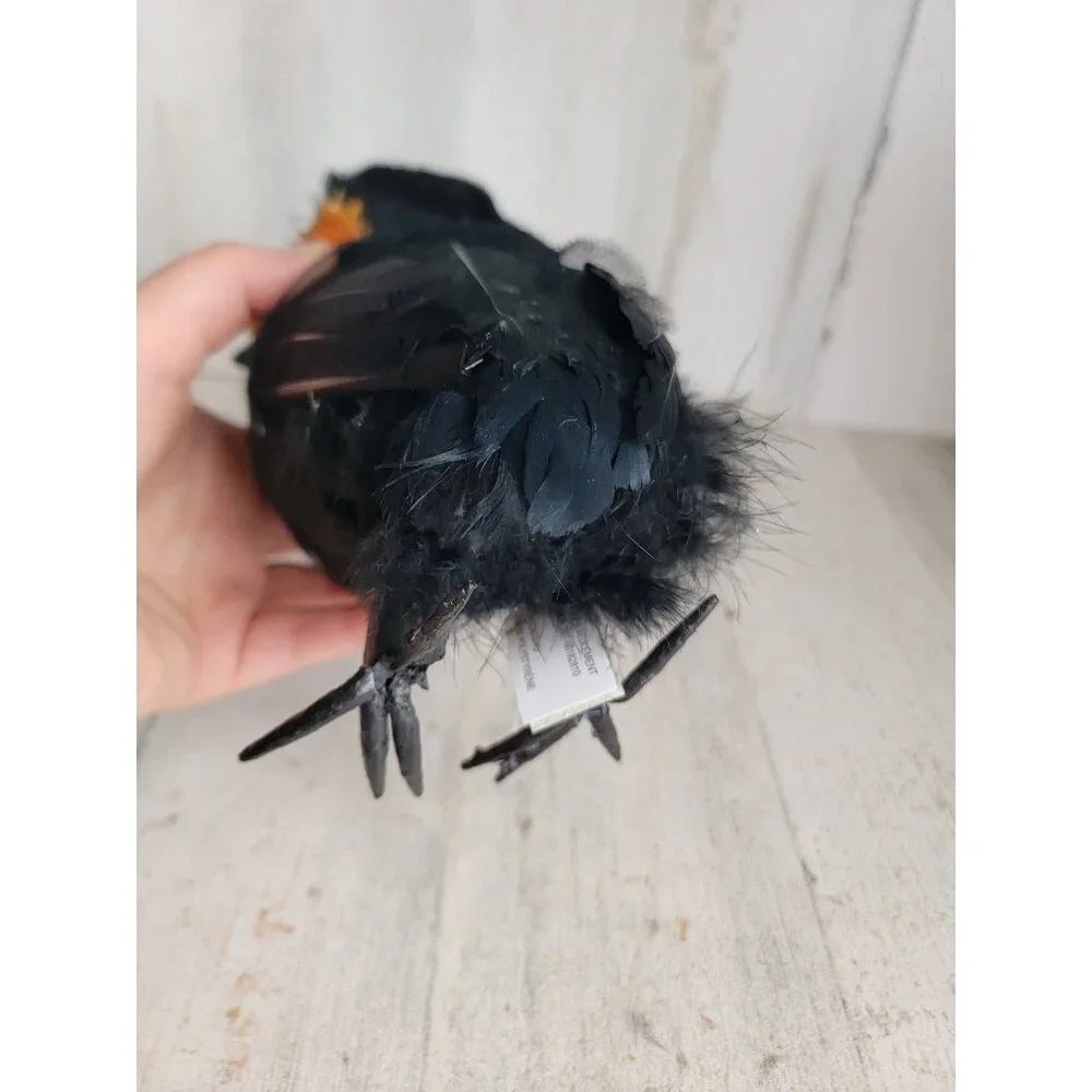Pier 1‎ black glitter witch owl Halloween home decor prop unique